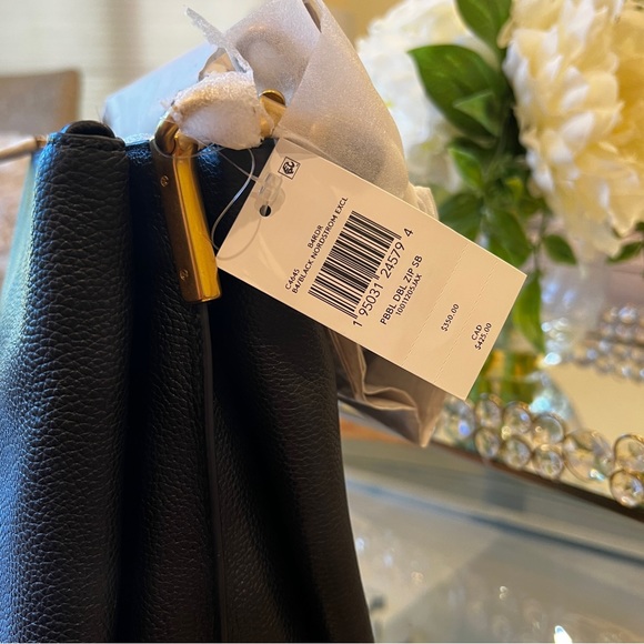 Coach Double Zip Shoulder Crossbody Bag Black - Picture 12 of 16